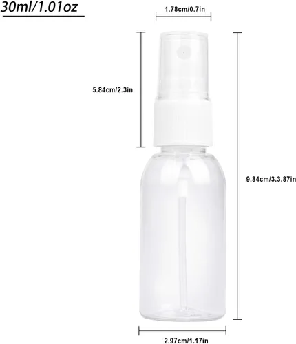 Vista 2 de TRENDBOX Botella de spray de niebla fina de plástico transparente vacía, Claro