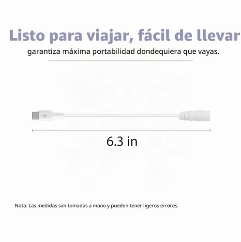 Vista 5 de Reemplazo para enchufe de barril de anillo a adaptador USB-C para paneles solares de enchufe de barril y cámaras USB-C para panel solar