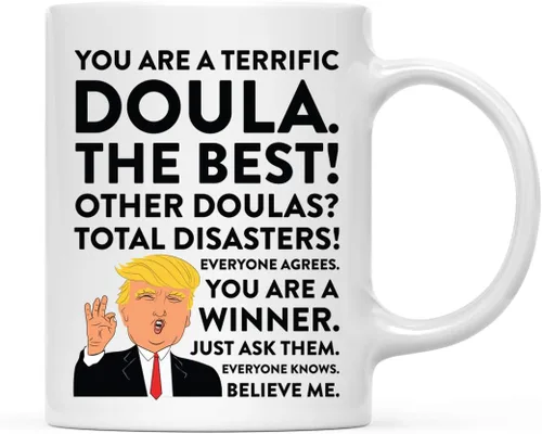 Vista 28 de Andaz Press Round 11 oz taza de té de cerámica para café divertido presidente Donald Trump regalo de Navidad, You are a Terrific Aquatic Biologist