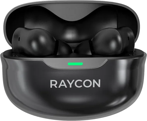 Vista 2 de Auriculares Raycon Pro inalámbricos Bluetooth con cancelación activa de ruido híbrida, modo de consciencia, 40 horas de batería, 6 micrófonos