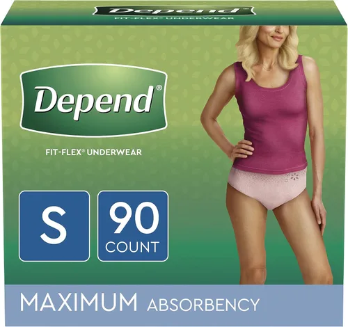 Vista 12 de Depend Ropa interior desechable de protección fresca Pretina femenina Estilo pequeño, 47915, máximo, 38 Ct