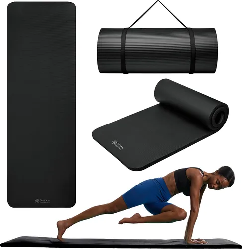 Vista 12 de Gaiam Tapete de yoga grueso, esterilla de ejercicio y fitness con correa de Balsam