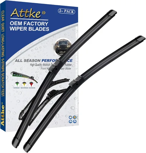 Vista 13 de ATTKE Escobillas limpiaparabrisas delanteras de calidad OEM para Jeep Wrangler 1997-2006/Porsche 911 1978-1994/Suzuki Samurai 1986-1995