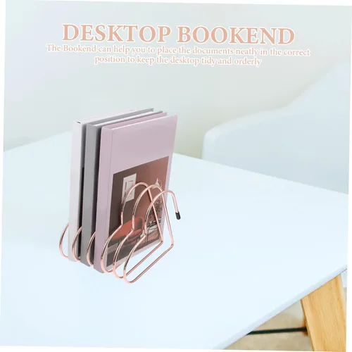 Vista 5 de Ciieeo Sujetalibros para libros de oficina, soporte para documentos para escritorio, estantería resistente, soporte de libros de escritorio