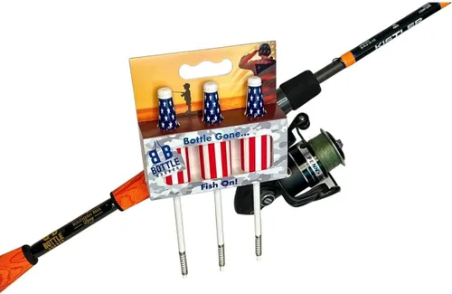 Vista 2 de Paquete de 3 bobbers de pesca con la bandera estadounidense, regalo perfecto para el Día de los Veteranos y el 4 de julio - Bobbers patrióticos
