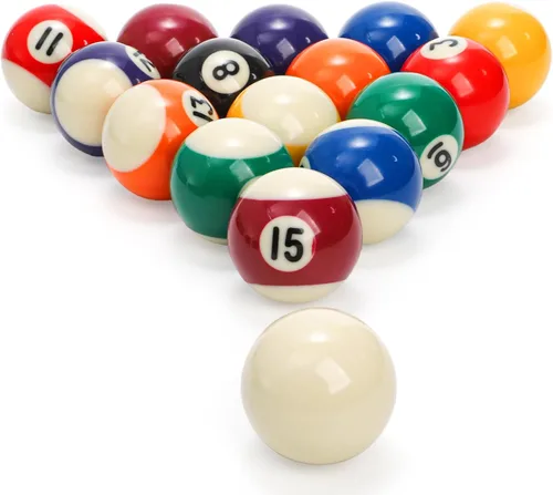 Vista 5 de TOPZEA Juego de bolas de billar tamaño pequeño, juego de bolas de billar de 1-1/2 pulgadas, juego completo de 16 bolas con estante para billar