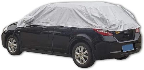 Vista 3 de JSCARLIFE Cubierta de media cubierta de automóvil impermeable, cubierta de nieve para parabrisas impermeable, resistente al viento, a prueba