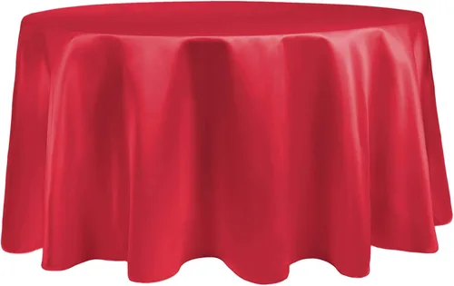Vista 12 de Ultimate Textile Mantel redondo de satén nupcial de 60 pulgadas, se adapta a mesas de menos de 60 pulgadas de diámetro, berenjena morado berenjena