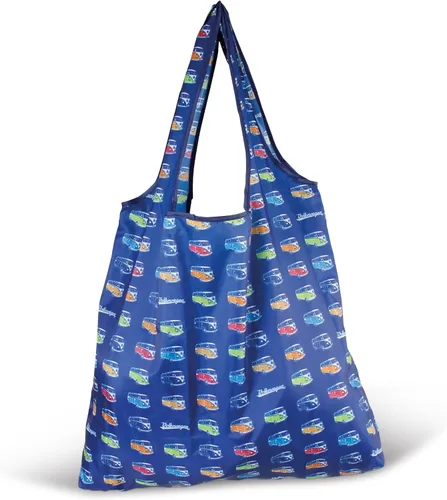 Vista 11 de BRISA VW Collection - Bolsa de compras de poliéster reutilizable Volkswagen con motivo de autocaravana T1