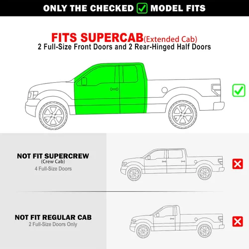 Vista 6 de APS Estribos de bolsillo de acero inoxidable, barras laterales compatibles con Ford F150 2004-2014 Super Cab (excluye Heritage Edition)