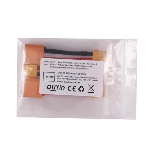 Vista 3 de Adaptador convertidor de conector XT90 macho a XT60 hembra con cable de 12 awg de 1.96 pulgadas y 2.0 in (paquete de 3)