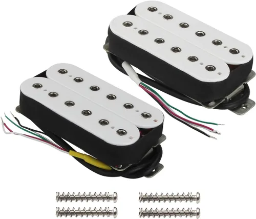 Vista 9 de FLEOR Pastillas de cuello para guitarra eléctrica Alnico 5 Humbucker de bobina doble - Negro