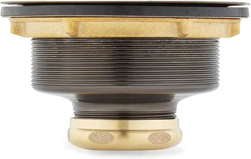 Vista 4 de Signature Hardware 480532 Colador de cesta de 4-1/2" con cordal - Oro cepillado