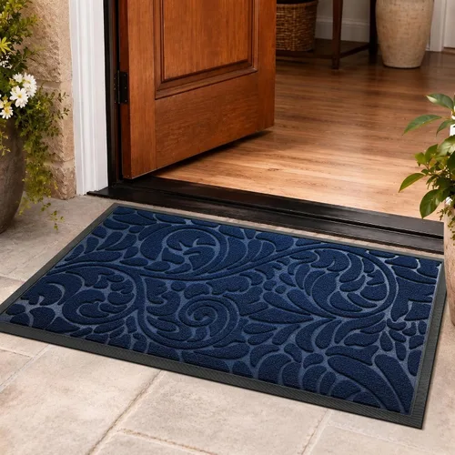 Vista 37 de Yimobra Tapete para puerta de entrada exterior, 29.5 x 17 pulgadas, impermeable, resistente, para puerta delantera, tapete antideslizante resistente