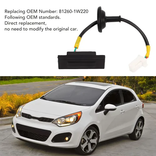 Vista 4 de Tapa trasera para maletero para Picanto TB 2011-2017, Rio Mk3 2011-2017, 81260-1W220, material ABS