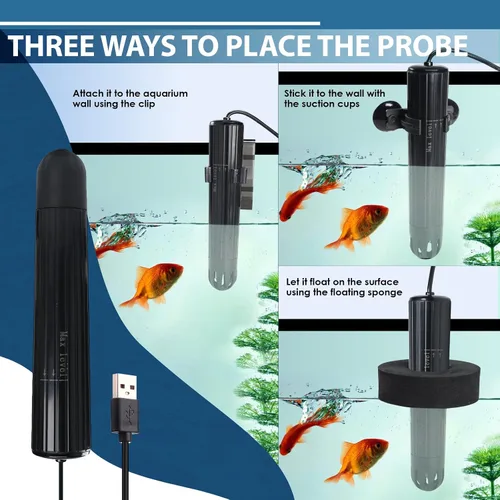 Vista 6 de 7 en 1 probador inteligente de calidad del agua, monitor de agua inalámbrico WiFi mide pH/ORP/TDS/EC/salinidad/SG/TEMP, medidor de calidad de agua