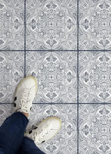 Vista 5 de FloorPops Hastings - Azulejos adhesivos para suelo, color azul