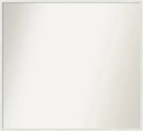 Vista 216 de Amanti Art Espejo de baño blanco para sobre el fregadero, 22 x 45 pulgadas, espejo de tocador rectangular blanco Lucie, marco de madera moderno