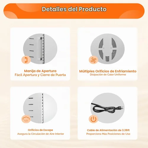 Vista 7 de Deshidratador comercial de alimentos 20 bandejas, máquina secadora de alimentos de acero inoxidable de 1700 W con 4 ruedas y pantalla LED, control