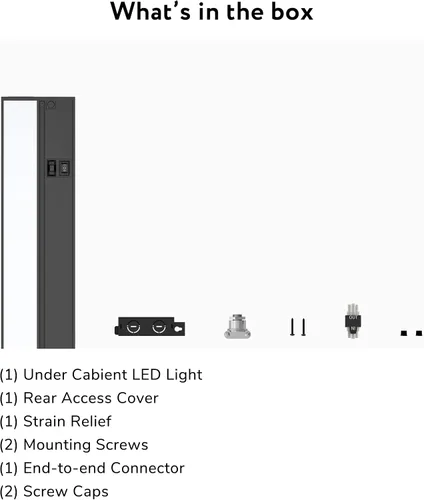 Vista 9 de Luz de gabinete inferior Halo LAGOM, de 12 pulgadas, LED regulable con cableado directo, 2700K/4000K/5000K, cable de alimentación se vende por Negro