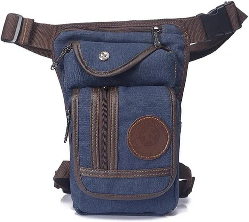 Vista 9 de Bolso táctico al aire libre multifuncional retro de la pierna de la cintura de la lona Molle