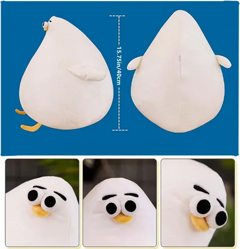Vista 6 de NatureMan Lindos juguetes de peluche de pollo gordo de gaviota, divertida almohada de pollo de dibujos animados, regalo creativo para niños y niñas