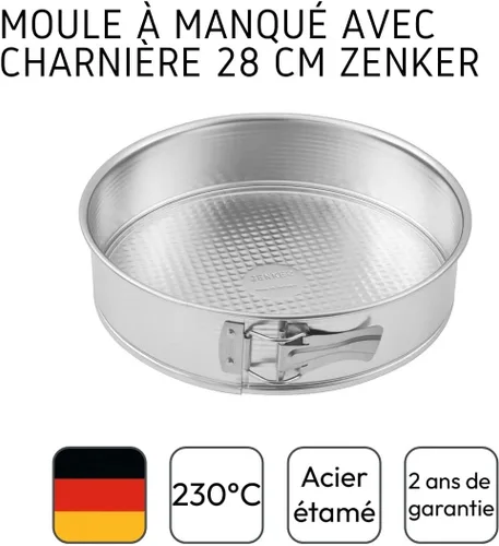 Vista 4 de Zenker 6804 Molde para tartas con 1 base de 11.0 in