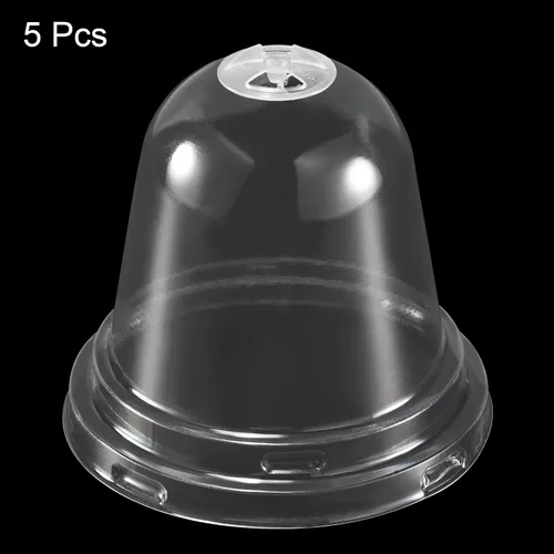 Vista 3 de PATIKIL Cúpula de humedad para plantas de 3.4 pulgadas, 5 piezas redondas de plástico para jardín, cúpula para plantas, reutilizables