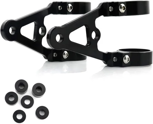 Vista 5 de Xitomer 1 par para tubos de horquilla delantera, soporte para lámpara de cabeza, soportes de faros delanteros de montaje CNC (1.378 in)
