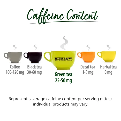Vista 5 de Bigelow Té verde con melocotón, cajas de 20 unidades (paquete de 6) Té con cafeína con té verde y menta, 120 bolsas de té en total