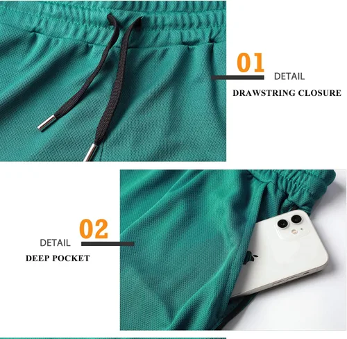 Vista 4 de Surenow Pantalones cortos de gimnasio para hombre de 3 pulgadas, transpirables, ligeros, atléticos, deportivos, pantalones cortos de entrenamiento