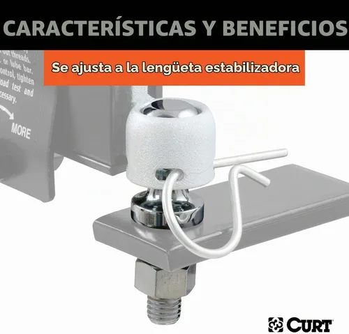 Vista 5 de CURT 40093 cojinete de control de oscilación, de repuesto.