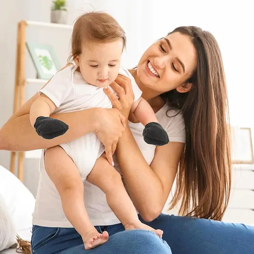 Vista 6 de 6 pares de guantes de algodón suave antiarañazos para bebés recién nacidos de 0 a 6 meses