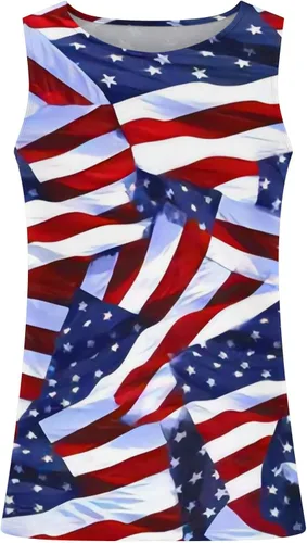 Vista 3 de wodceeke Camiseta patriótica 1776 para hombre con la bandera americana del 4 de julio, camiseta sin mangas para el Día de la Independencia