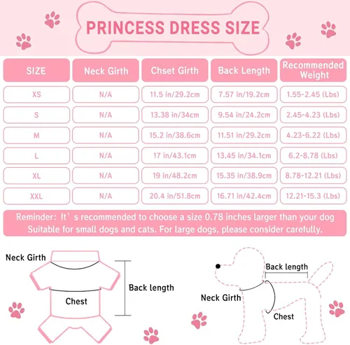 Vista 2 de Vestidos para Perros, Ropa de Mascota a la Moda, Vestidos de Princesa para Cachorros con Rayas y Malla (Azul, XS)