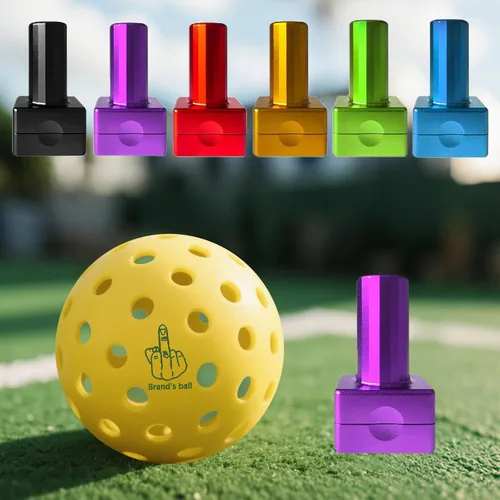Vista 8 de Sello de Pelota de Pickleball Personalizado con Tu Logo Texto Marcador de Pickleball Reutilizable Perfecto para Marcar Tus Pelotas de Pickleball