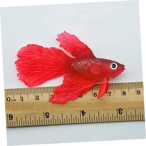 Vista 2 de Decoración botánica de silicona Betta Fish artificial Betta Estatua de pez artificial simulación de peces falsos Betta Tropical Fish Ornamento