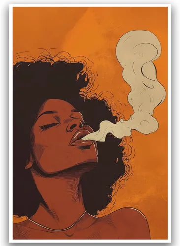Vista 11 de Arte de pared de mujer negra, arte de pared de niña negra, póster moderno de pintura al óleo, retrato femenino vintage, afroestadounidense, sexy