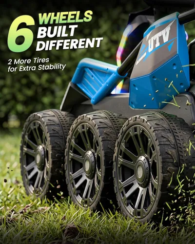 Vista 2 de ANPABO XXL 6 ruedas 24V Ride On Car para niños con control remoto Azul