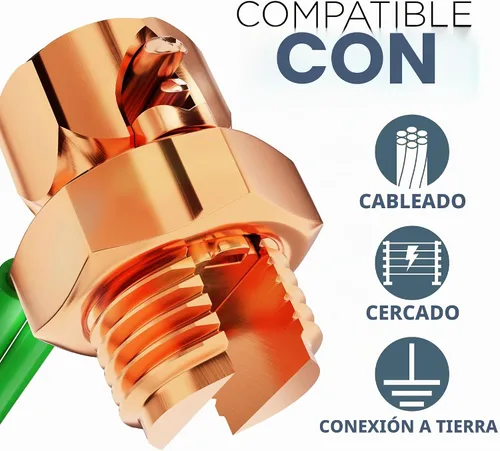 Vista 3 de Tamaño #2 - Perno dividido de conexión a tierra – Conector de perno dividido de resistencia superior número 2 para conductores de cobre – Edición