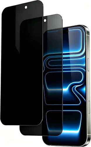 Vista 18 de Juvraixo protector de pantalla de privacidad para iPhone 16 Plus de 6.7 pulgadas, vidrio templado, 28°, antiespía, protección privada contra la luz