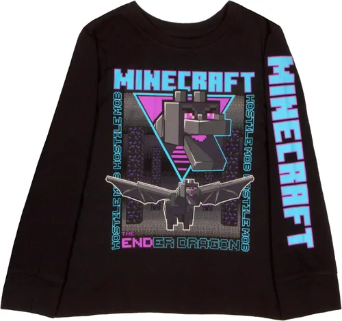 Vista 4 de Minecraft Characters - Camiseta de manga larga para niños, paquete de 3 unidades para niños y niños pequeños