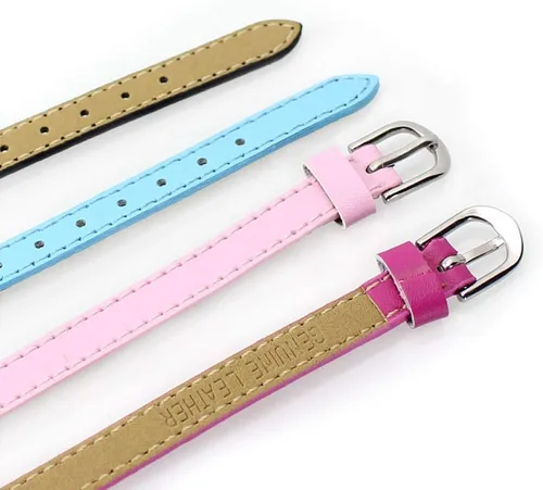 Vista 2 de Ginooars 10/20 pulseras de cuero genuino de 0.315 pulgadas (0.315 in), pulseras deslizantes para letras deslizantes de 0.315 pulgadas, dijes