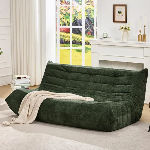 Vista 29 de Hobestluk Puf con espuma viscoelástica, tela de piel sintética ultrasuave, diseño ergonómico, puf pequeño, para sala de estar, dormitorio, sala