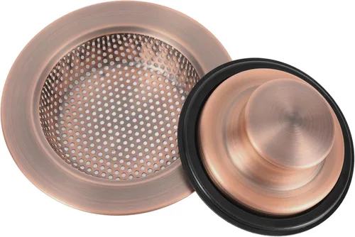 Vista 9 de RQYEKDO Kits de coladores de fregadero de cocina, juego de coladores de drenaje de fregadero de acero inoxidable, tapón de fregadero de gran