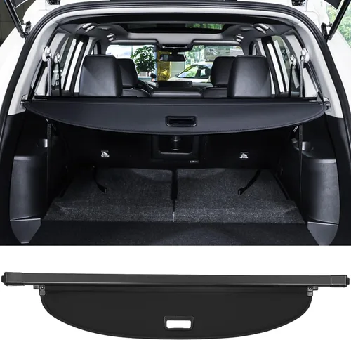Vista 9 de Cubierta de carga para maletero para Nissan Rogue S SV SL Platinum 2014-2020 retráctil para maletero trasero de carga, cubierta de seguridad