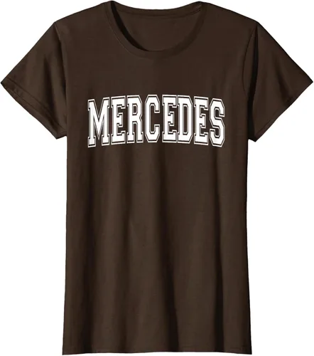 Vista 17 de MERCEDES TX TEXAS USA - Camiseta deportiva vintage estilo Varsity, Negro, S