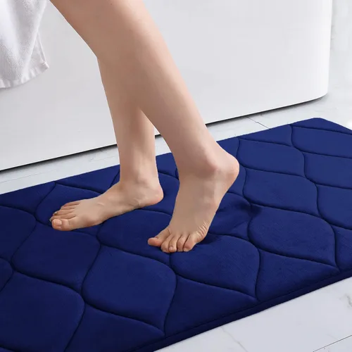 Vista 15 de Colorxy - Alfombra de baño de espuma viscoelástica, ultrasuave y antideslizante, absorbe el agua, lavable a máquina, tapete para suelos de ducha