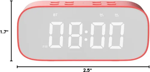 Vista 7 de Reloj despertador AFK con altavoz Bluetooth, reloj digital para dormitorios, reloj de alarma para adultos que duermen profundamente con doble