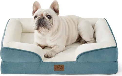 Vista 96 de Bedsure - Cama para gatos de interior, sofá cama lavable para perros muy pequeños, espuma de soporte con funda extraíble y lavable, forro Gris